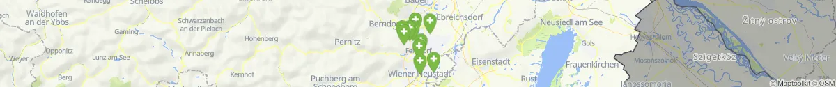 Kartenansicht für Apotheken-Notdienste in der Nähe von Sollenau (Wiener Neustadt (Land), Niederösterreich)